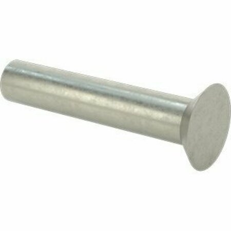 BSC PREFERRED Steel Flush-Mount Solid Rivets 3/16 Diameter for 0.827 Maximum Material Thickness, 125PK 97304A249